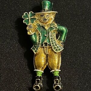 Brooch - Napier - St. Patrick's Leprechaun Pin